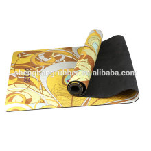 hot sale custom printed natural rubber yoga mat softextile microfiber yoga mat nbr